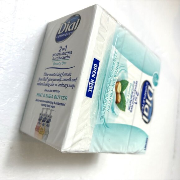 DIAL 2 in 1 moisturizing antibacterial mint shea butter - pkg of 3 bars soap NWT - Picture 6 of 7